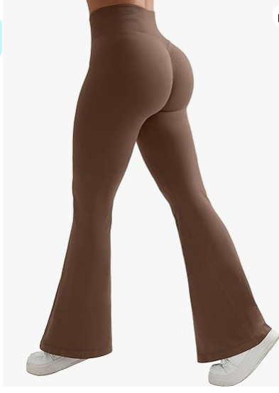 Contour Sculpt Flare Leggings – High-Waisted V-Waist Fit