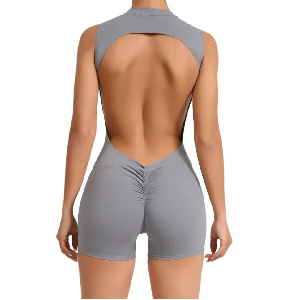 Open Back Studio Romper – Lightweight Breathable Fit