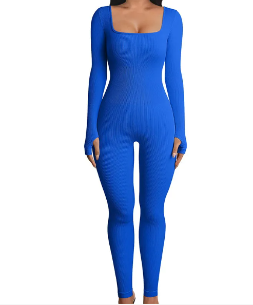 Contour Sculpt Jumpsuit – Seamless Shaping Long Sleeve Fit