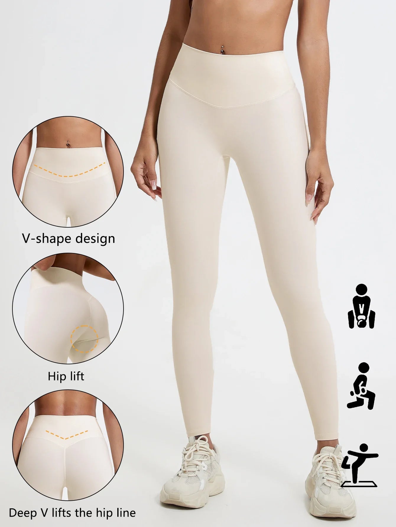 Hearuisavy High Waist Quick-Dry Yoga Leggings