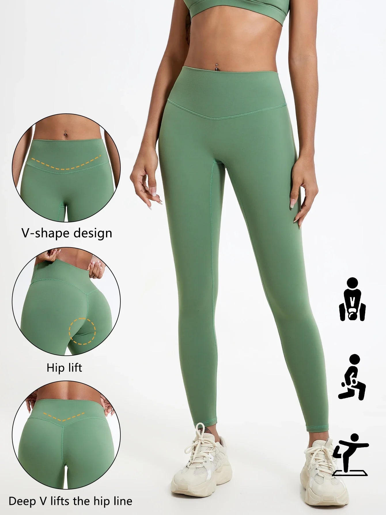 Hearuisavy High Waist Quick-Dry Yoga Leggings