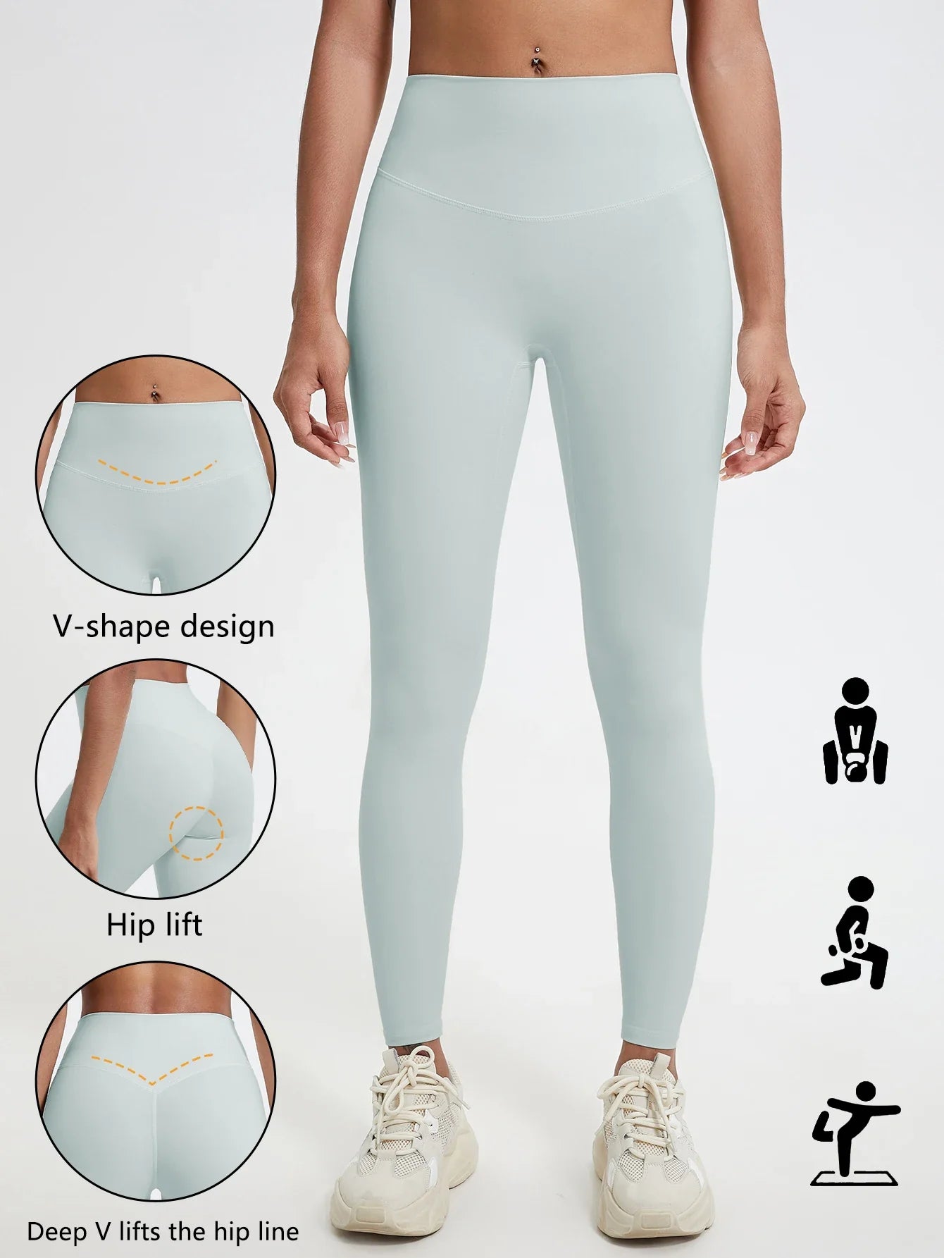 Hearuisavy High Waist Quick-Dry Yoga Leggings