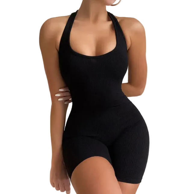 Open Back Sculpt Romper – Seamless Contour Fit