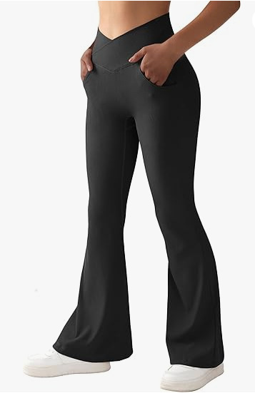 Contour Sculpt Flare Leggings – High-Waisted V-Waist Fit